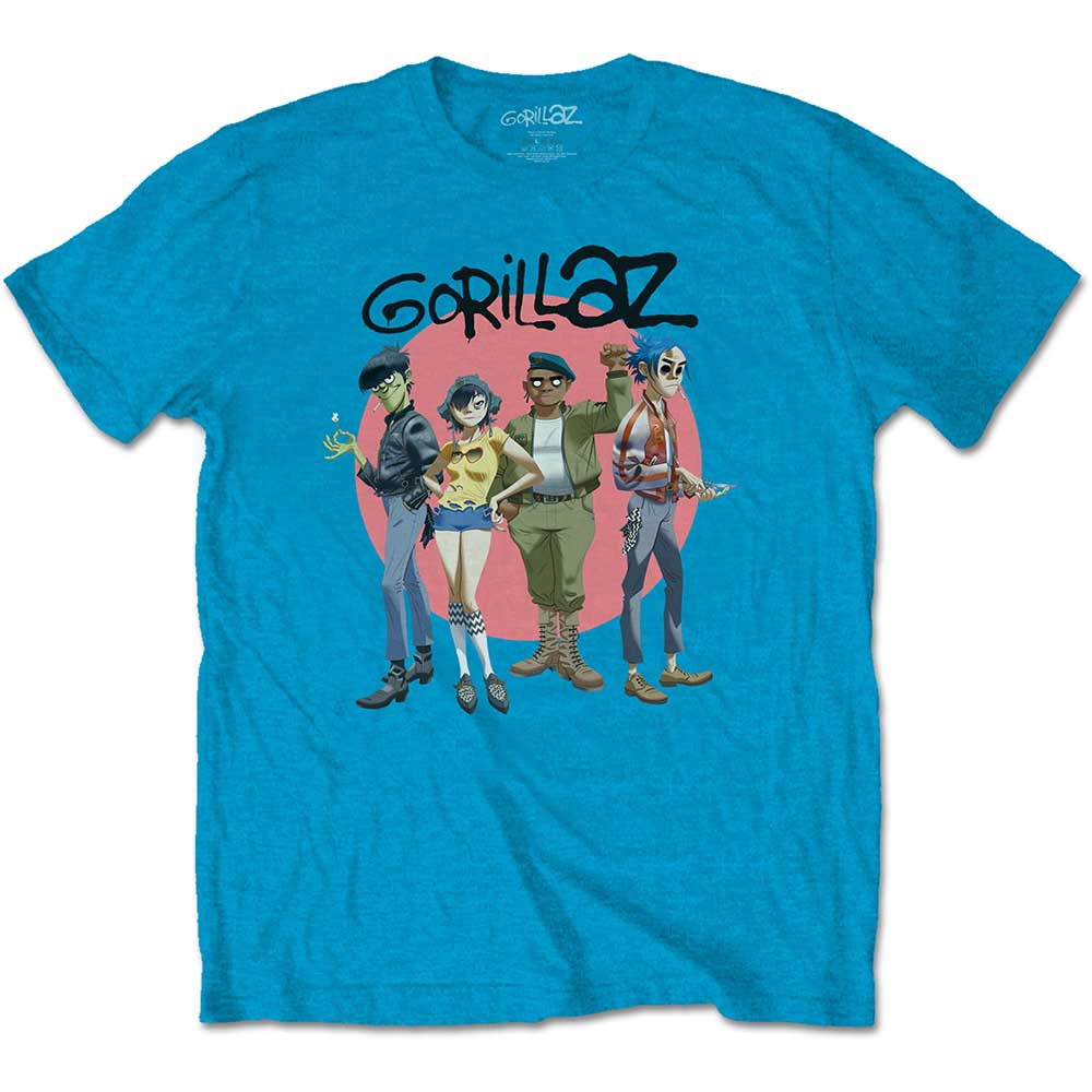 GORILLAZ Attractive T-Shirt, Group Circle Rise