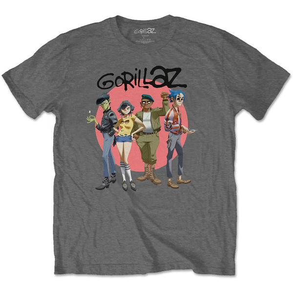 GORILLAZ Attractive T-Shirt, Group Circle Rise