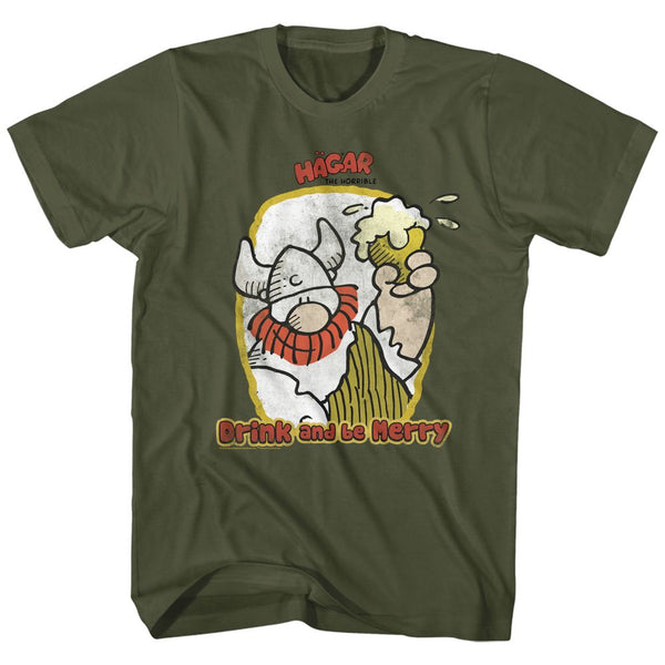 HAGAR THE HORRIBLE Witty T-Shirt, Drink And Be Merry