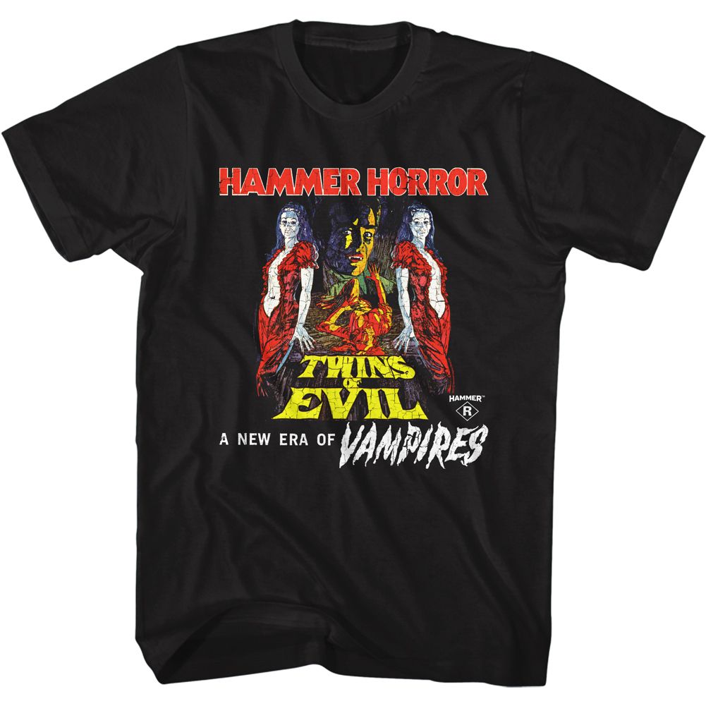 HAMMER HORROR Terrific T-Shirt, Twins Of Evil Poster