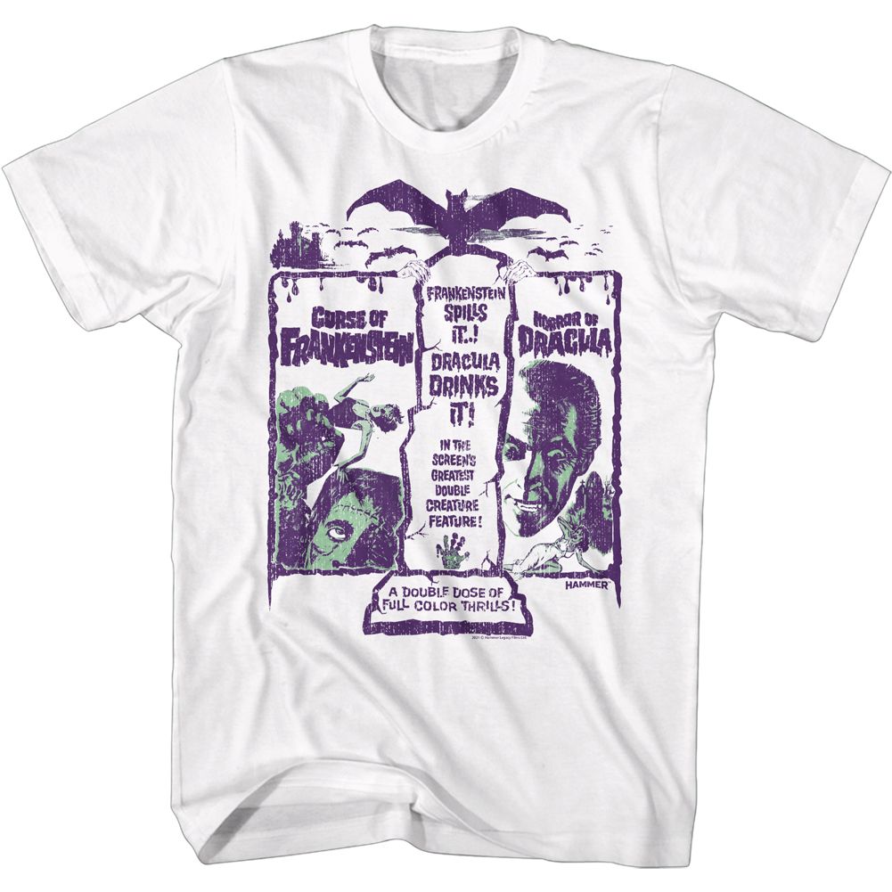 HAMMER HORROR Terrific T-Shirt, Double Creature Feature