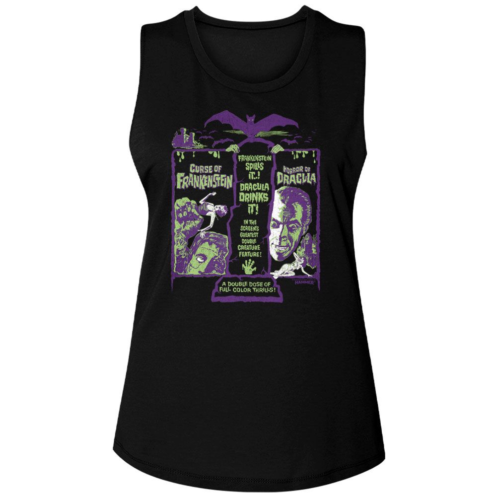 HAMMER HORROR Tank Top, Franken Drac Recolor