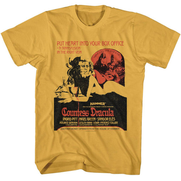 HAMMER HORROR Eye-Catching T-Shirt, Countess Dracula Poster