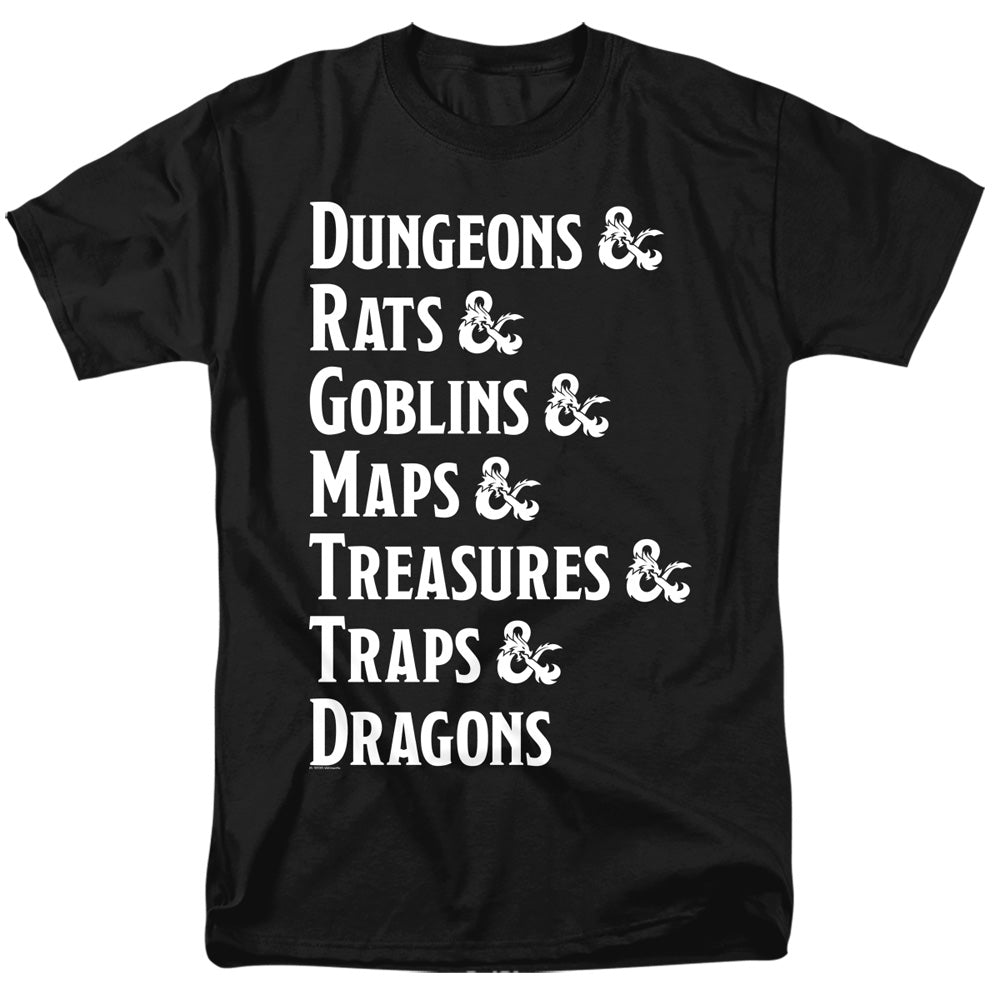 DUNGEONS &amp; DRAGONS Heroic T-Shirt, Dungeon List