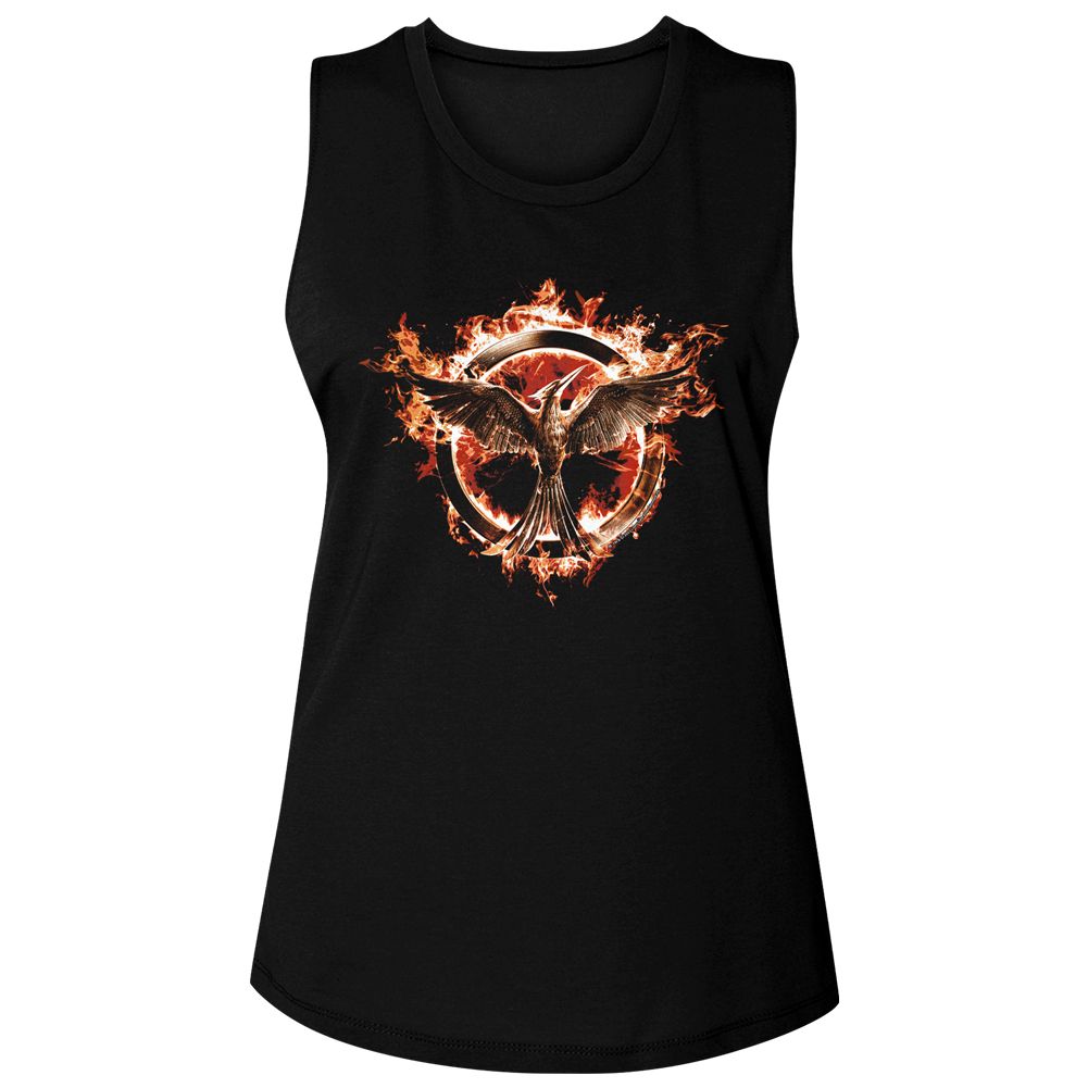 HUNGER GAMES Tank Top, Hunger Games Flaming Mockingjay