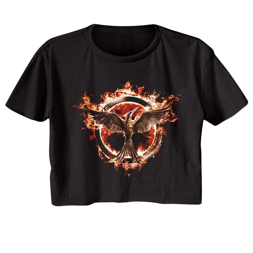 HUNGER GAMES Crop, Hunger Games Flaming Mockingjay