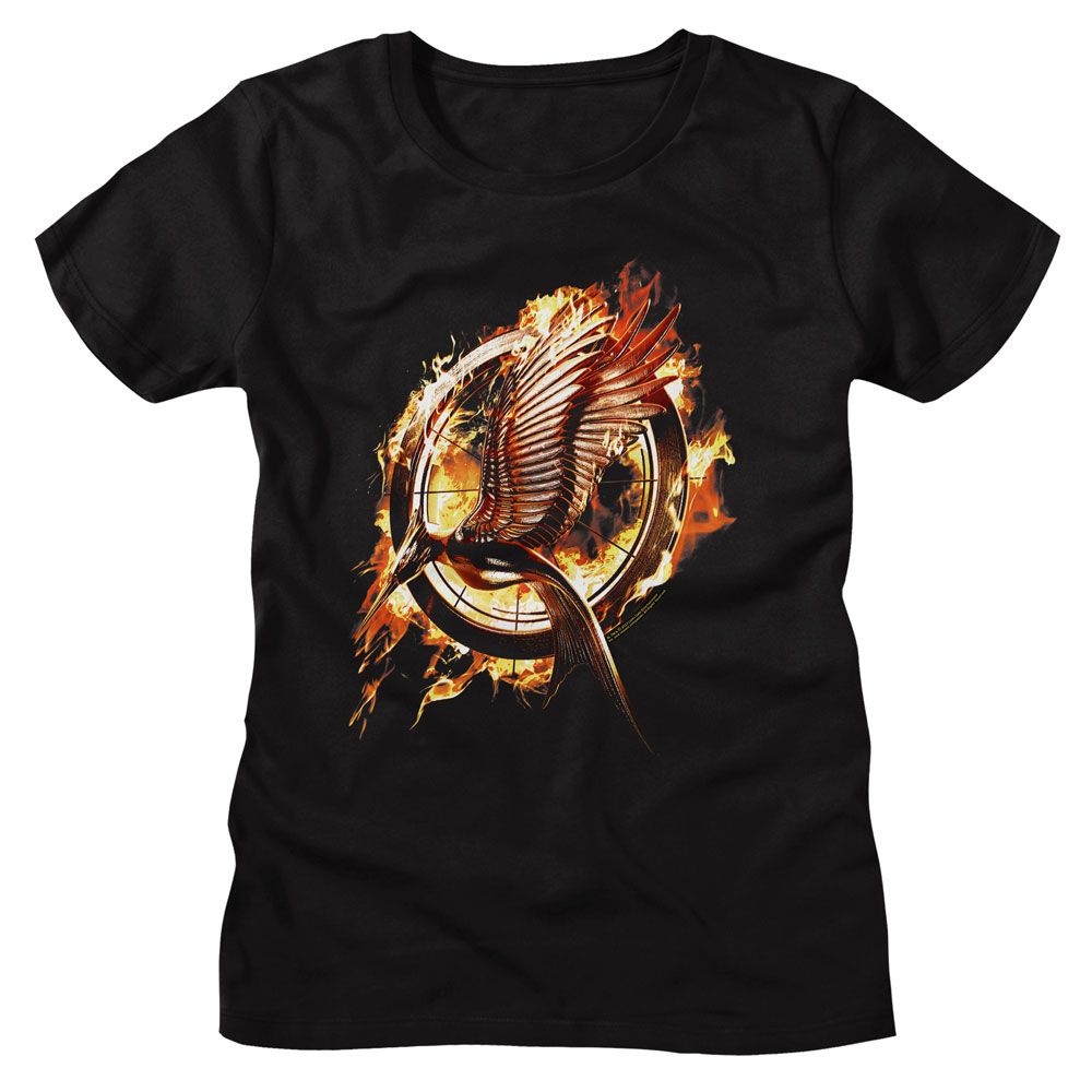 Women Exclusive HUNGER GAMES T-Shirt, Catching Fire Mockingjay