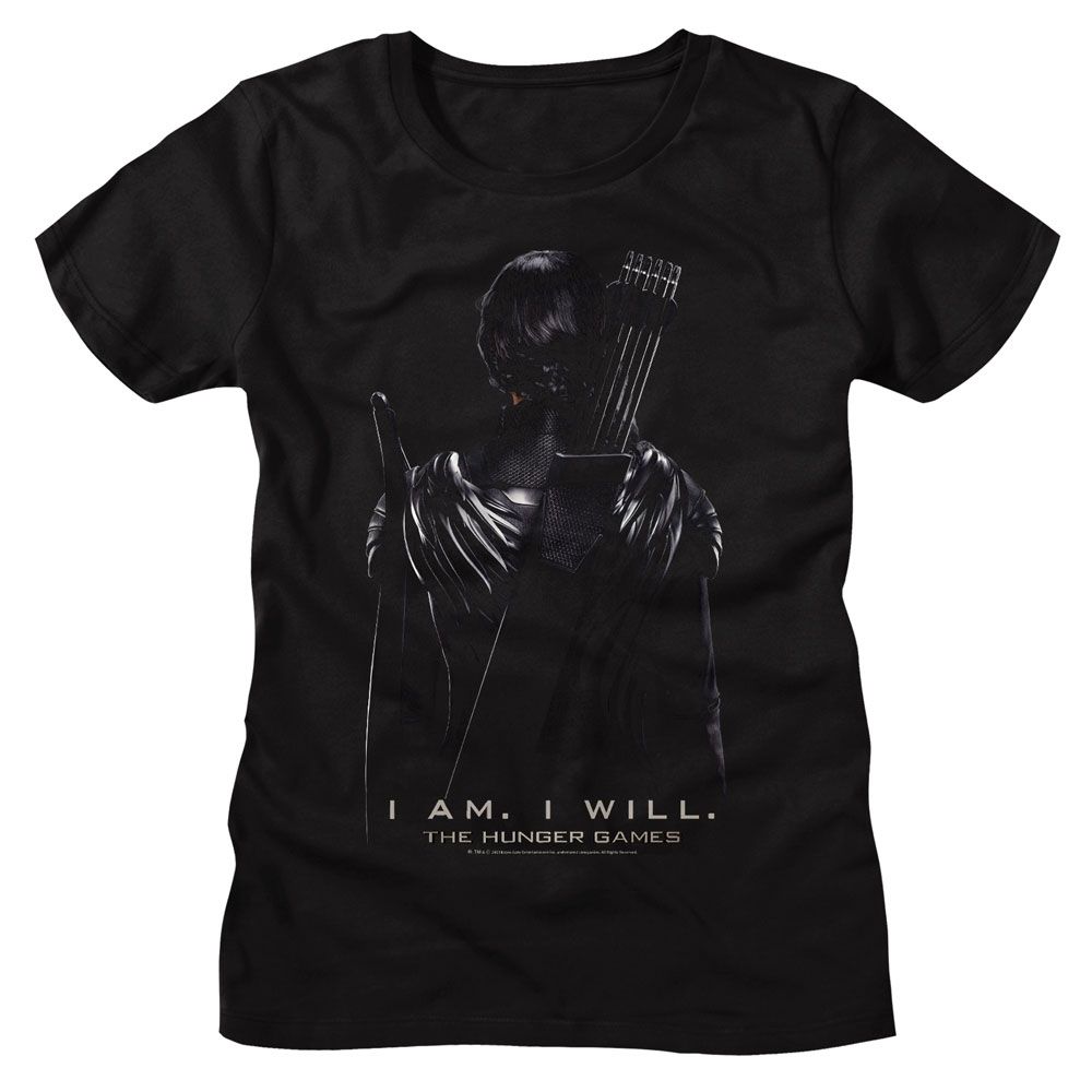 Women Exclusive HUNGER GAMES T-Shirt, Katniss Back