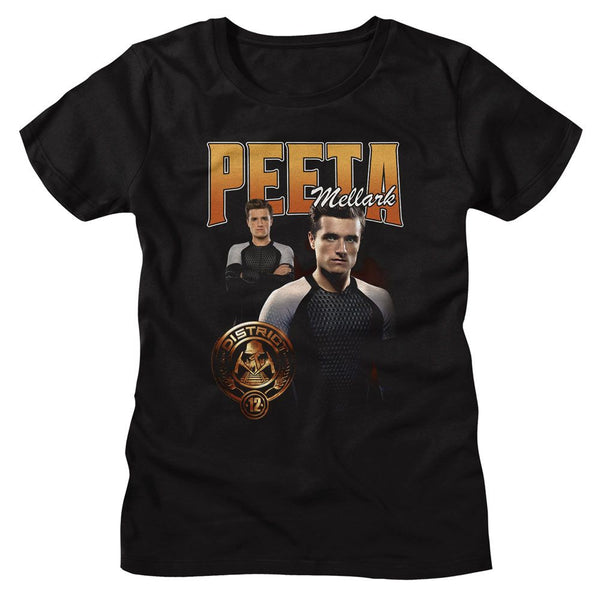 Women Exclusive HUNGER GAMES T-Shirt, Hunger Games Peeta Duo Photo