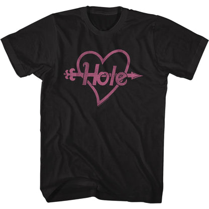 HOLE Eye-Catching T-Shirt, Heart Arrowed