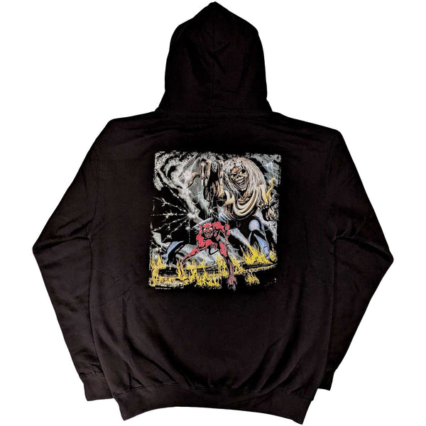 IRON MAIDEN Attractive Hoodie, Number Of The Beast Vintage Logo Faded Edge Album