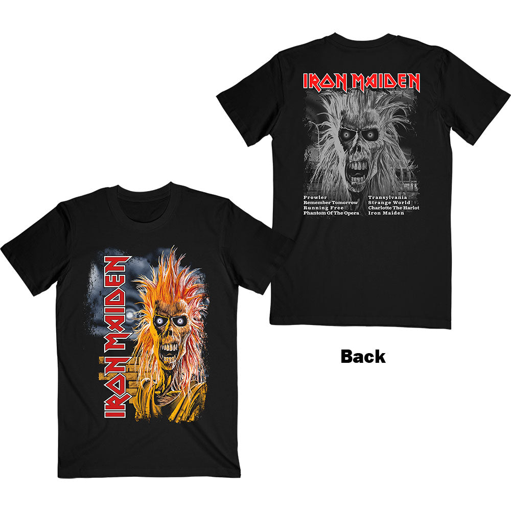 IRON MAIDEN Attractive T-Shirt, First Album Track List V.3.