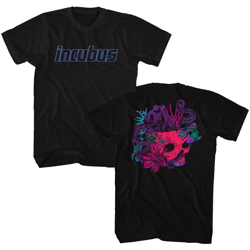 INCUBUS Eye-Catching T-Shirt, Octopus Skull