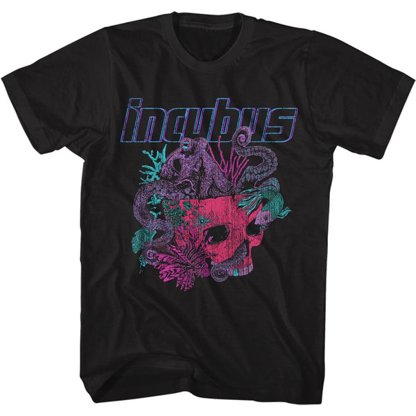 INCUBUS Eye-Catching T-Shirt, Logo And Octopus Skull
