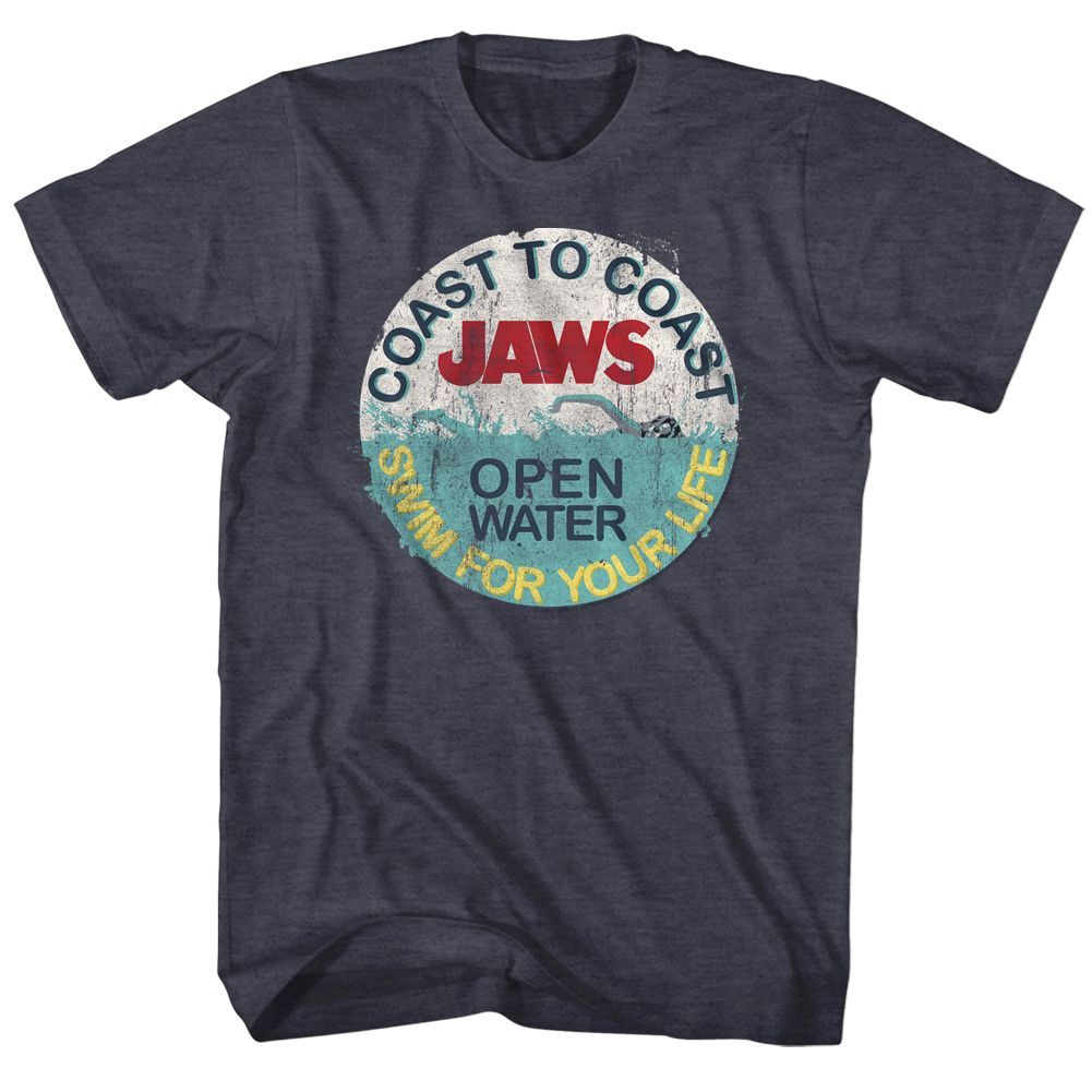 JAWS Eye-Catching T-Shirt, Swim For Your Life