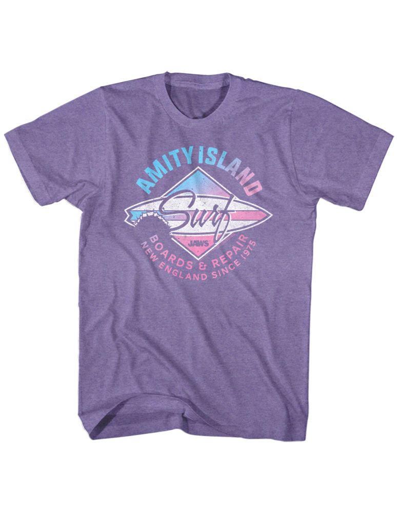 JAWS Eye-Catching T-Shirt, Amity Island Surf