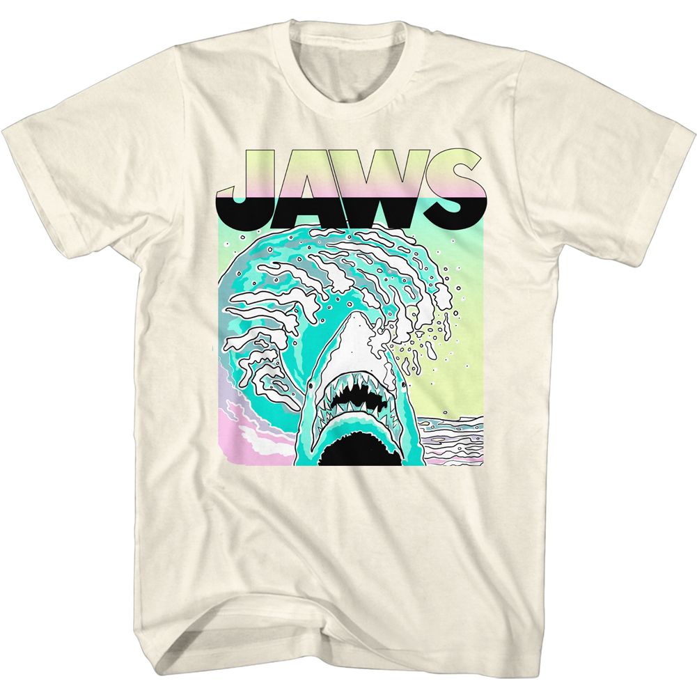 JAWS Eye-Catching T-Shirt, Neon Waves