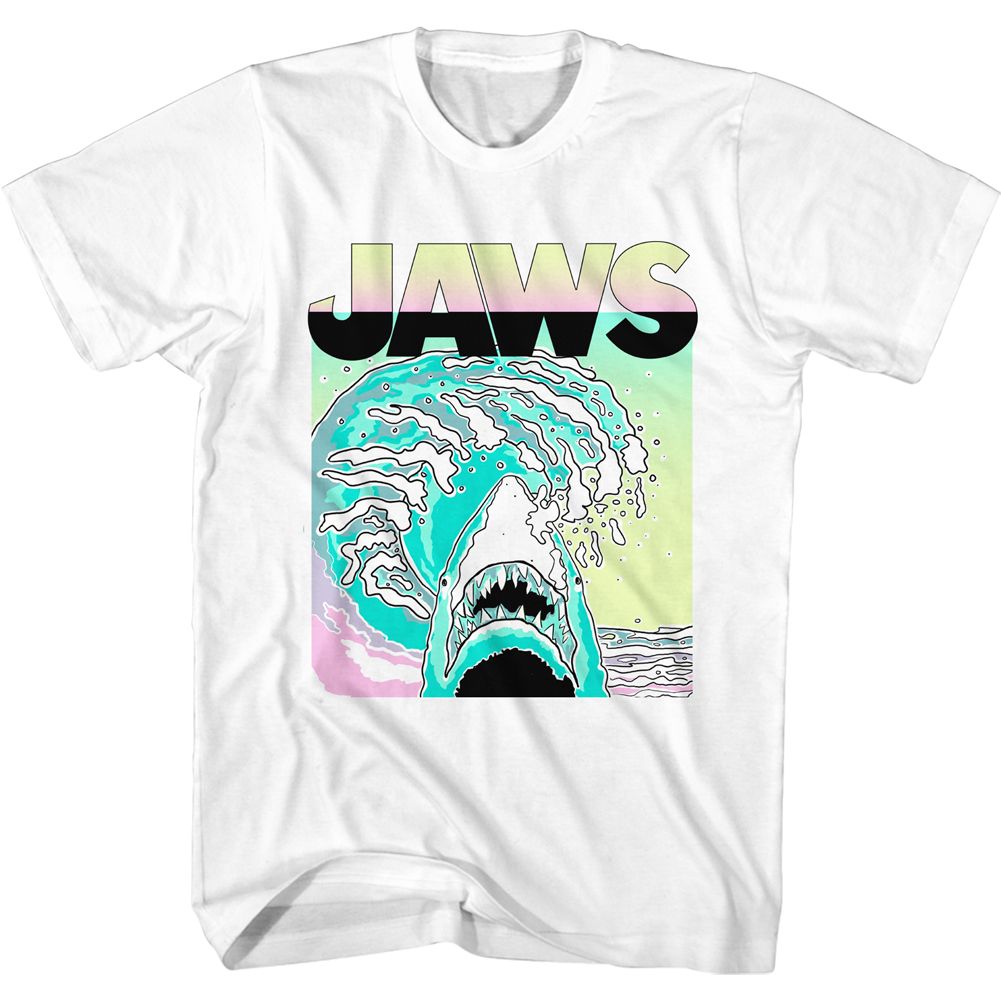 JAWS Eye-Catching T-Shirt, Neon Waves