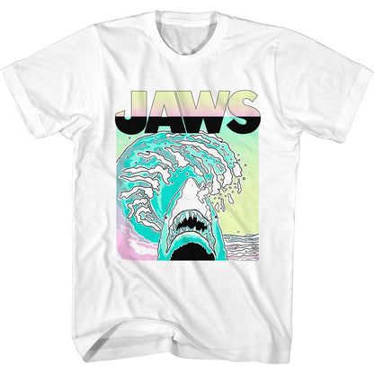 JAWS Eye-Catching T-Shirt, Neon Waves