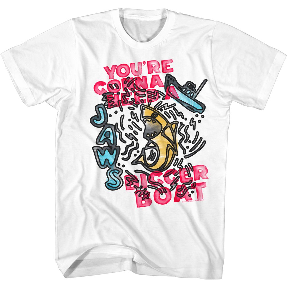 JAWS Eye-Catching T-Shirt, Sketch Boat