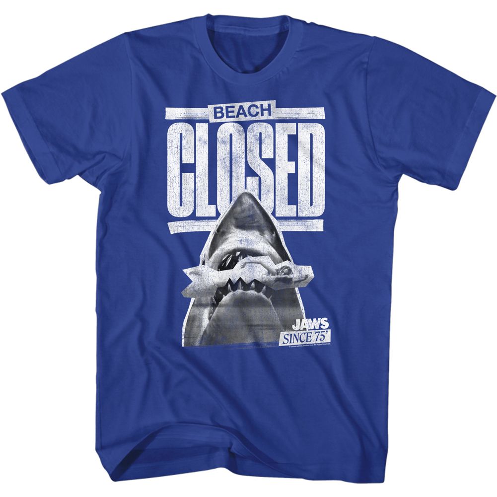 JAWS Eye-Catching T-Shirt, Beach Closed