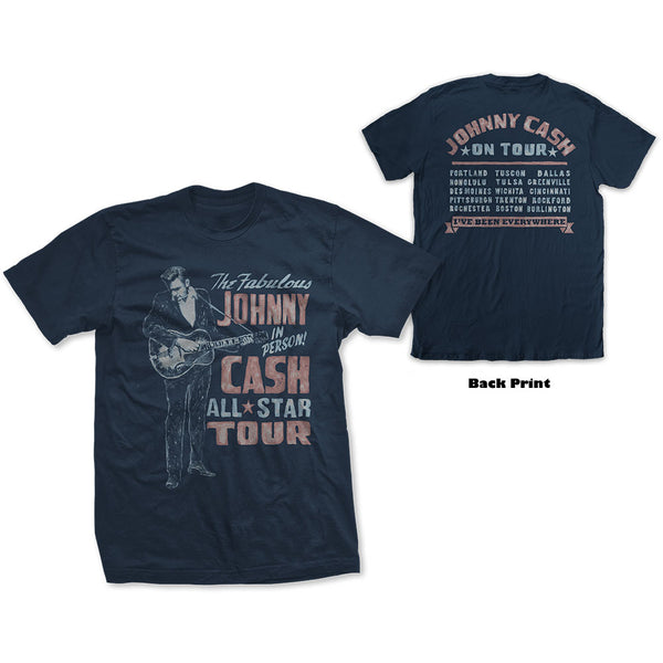 JOHNNY CASH Attractive T-Shirt, All Star Tour