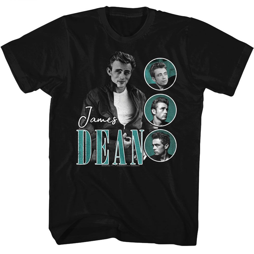 JAMES DEAN Eye-Catching T-Shirt, Three Circles Teal