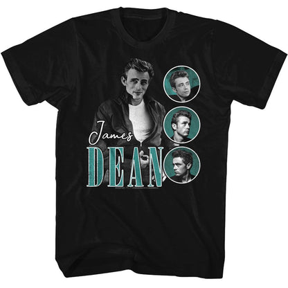 JAMES DEAN Eye-Catching T-Shirt, Three Circles Teal