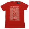 JOY DIVISION Attractive T-Shirt, Unknown Pleasures White On Red