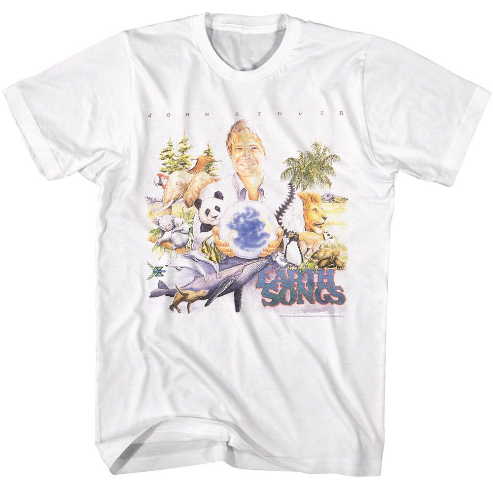 JOHN DENVER Eye-Catching T-Shirt, Earth Songs