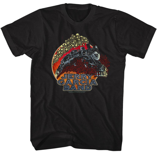 JERRY GARCIA Eye-Catching T-Shirt, Train and Skulls