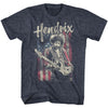 JIMI HENDRIX Eye-Catching T-Shirt, US Flag Hendrix