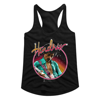 Women Exclusive JIMI HENDRIX Eye-Catching Racerback, Neon