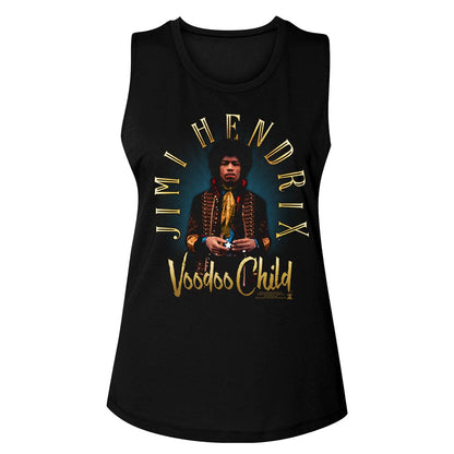 Women Exclusive JIMI HENDRIX Eye-Catching Muscle Tank, Voodoo Child