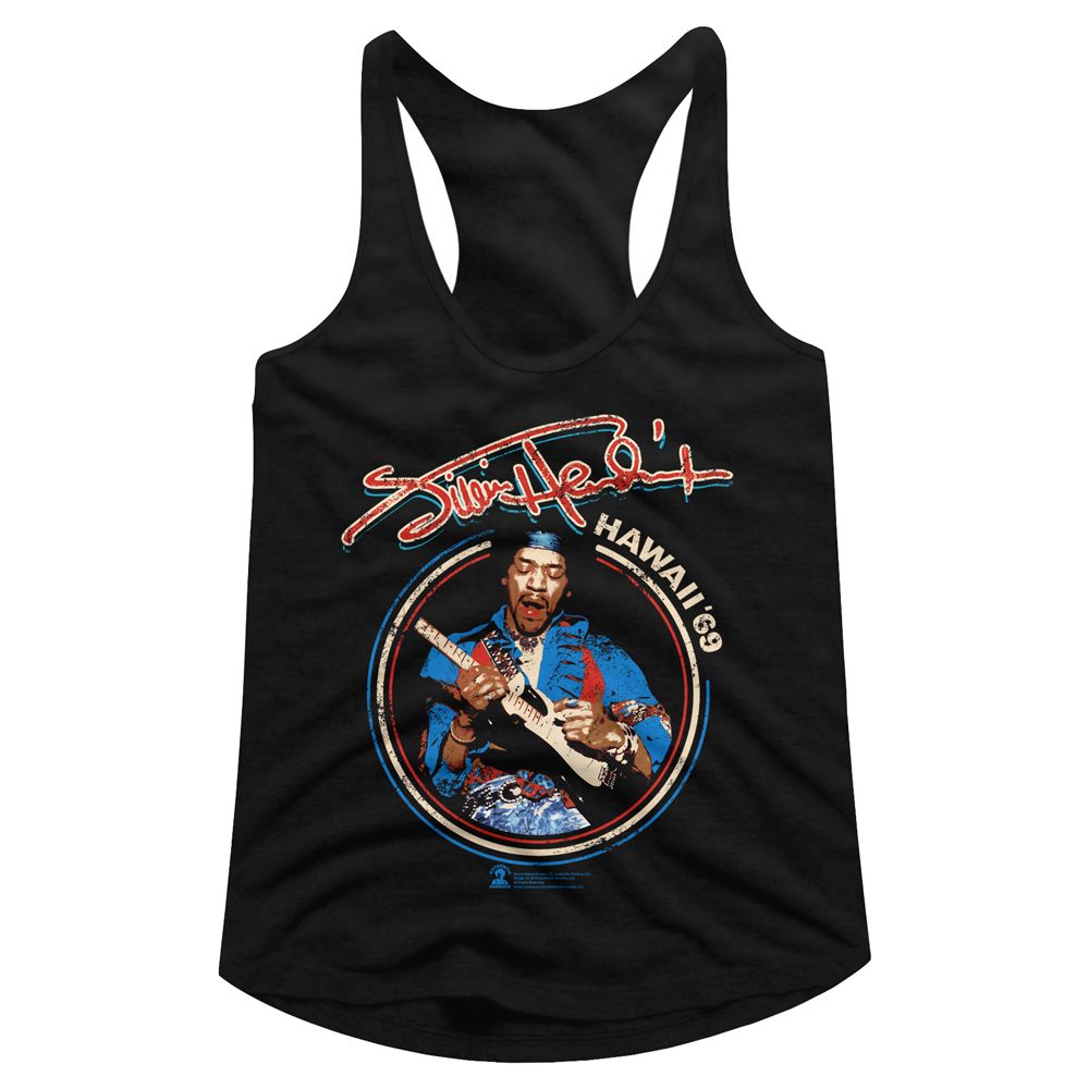 Women Exclusive JIMI HENDRIX Eye-Catching Racerback, Hawaii 69