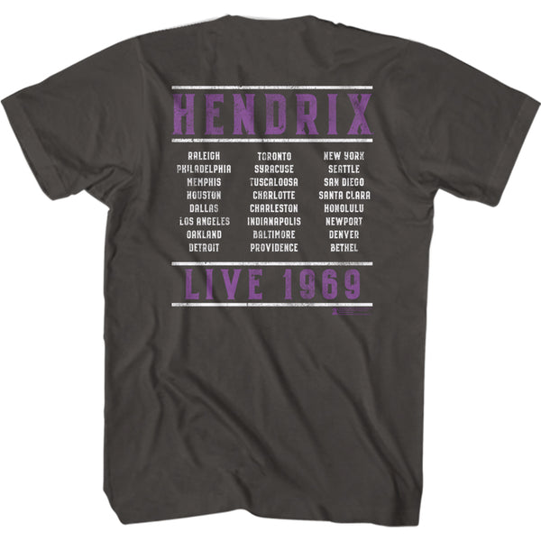 JIMI HENDRIX Eye-Catching T-Shirt, Live 1969