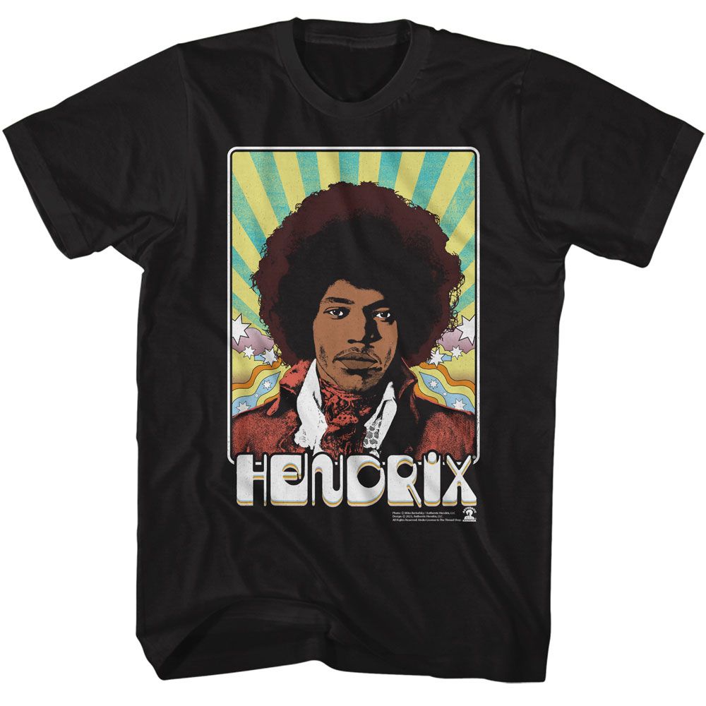 JIMI HENDRIX Eye-Catching T-Shirt, Psychadelic Card