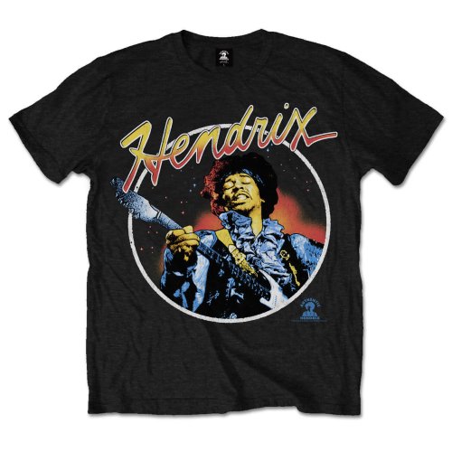 JIMI HENDRIX Attractive T-Shirt, Script Circle