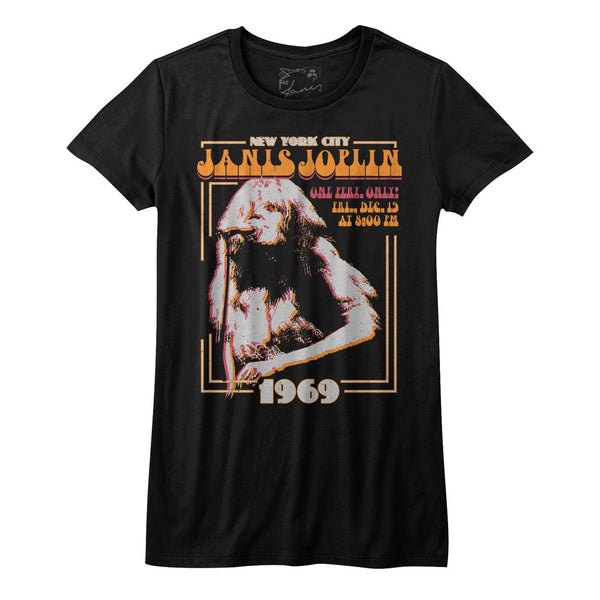 Women Exclusive JANIS JOPLIN Eye-Catching T-Shirt, New York 1969