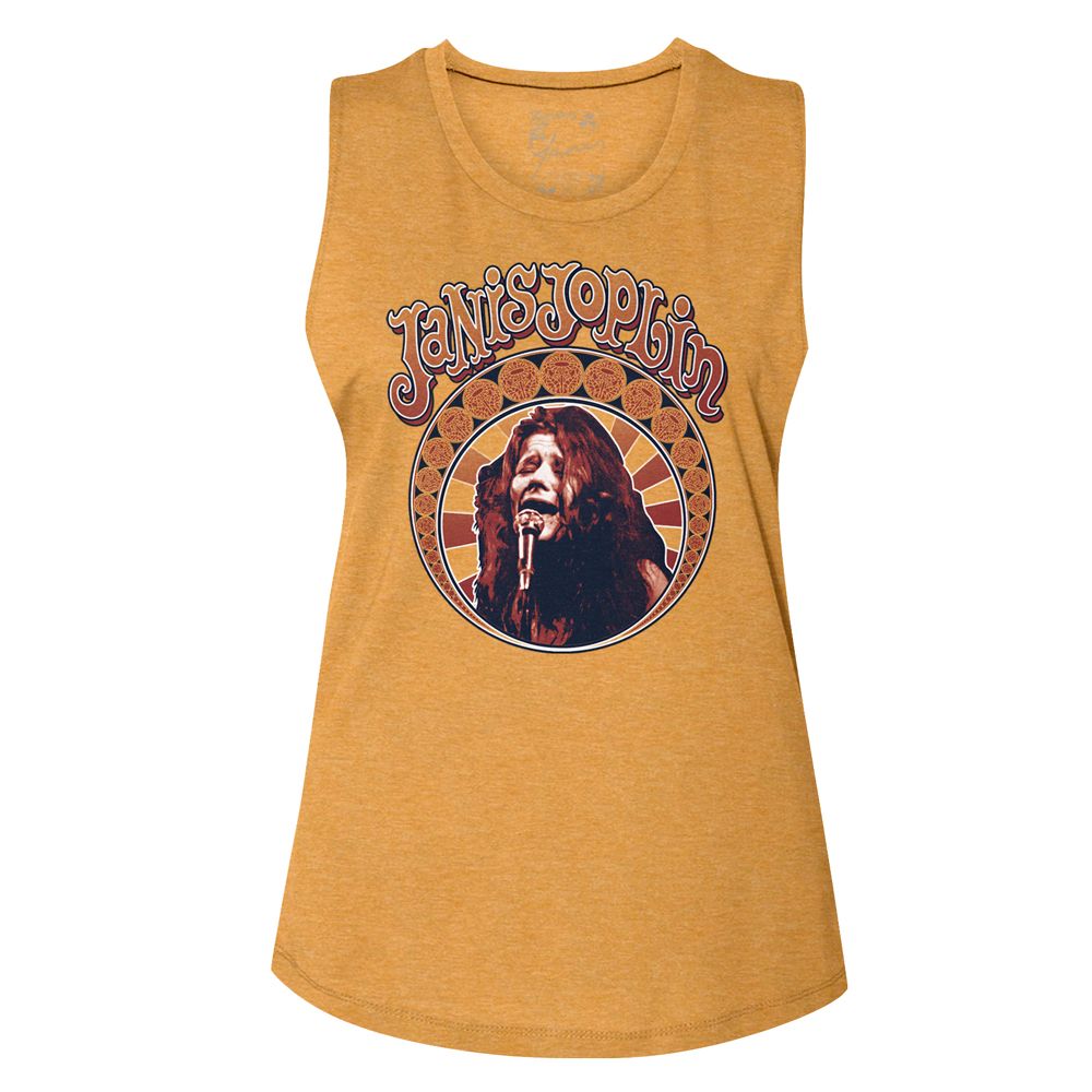 Women Exclusive JANIS JOPLIN Eye-Catching Muscle Tank, Nouveau Circle