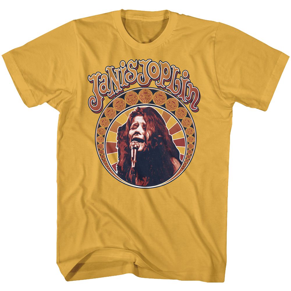 JANIS JOPLIN Eye-Catching T-Shirt, Nouveau Circle