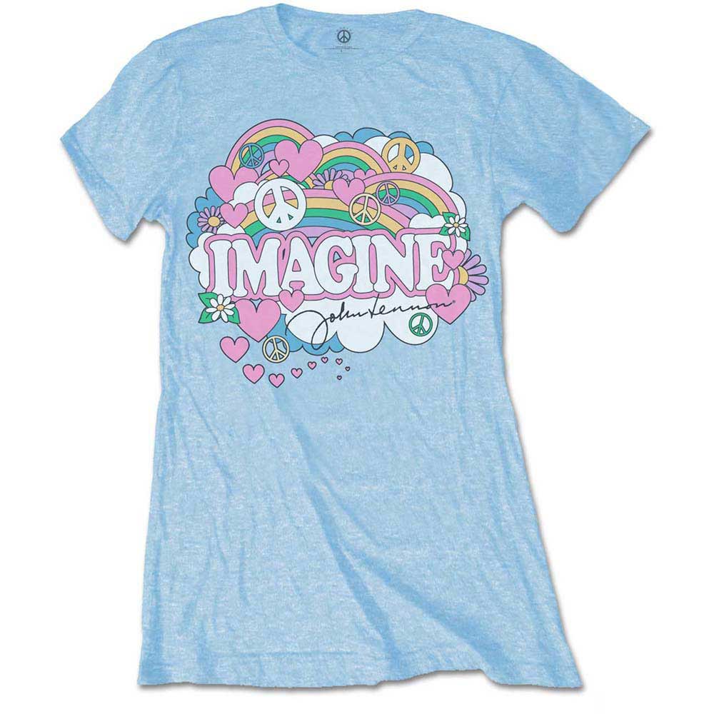JOHN LENNON T-Shirt for Ladies, Love &amp; Peace