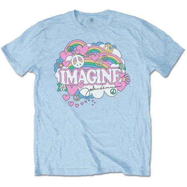 JOHN LENNON Attractive T-Shirt, RAINBOWS, LOVE & PEACE