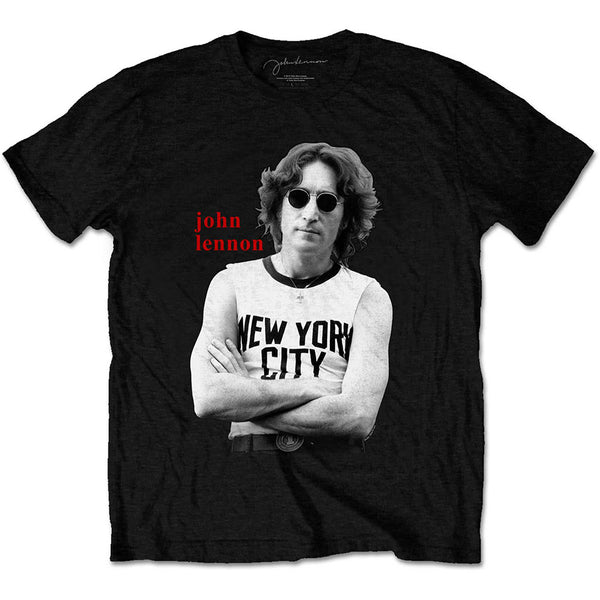 JOHN LENNON Attractive T-Shirt, New York City B&w