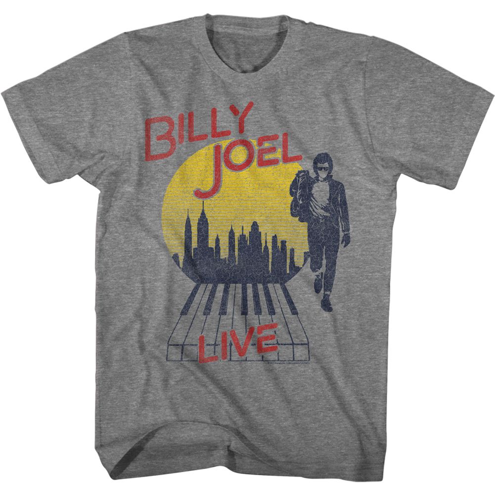 BILLY JOEL Eye-Catching T-Shirt, B Joel Live City