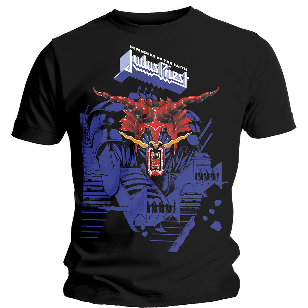 JUDAS PRIEST Attractive T-Shirt, Defenders Blue