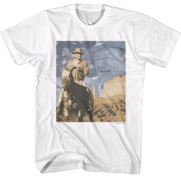 JOHN WAYNE Glorious T-Shirt, Flag and Horse