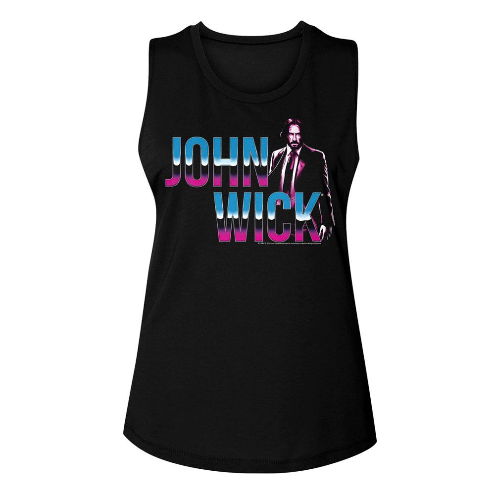 JOHN WICK Muscle Tank, Neon Chrome Logo