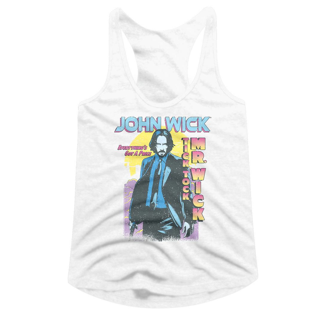 JOHN WICK Slimfit Racerback, Tick Tock Mr Wick Gradient