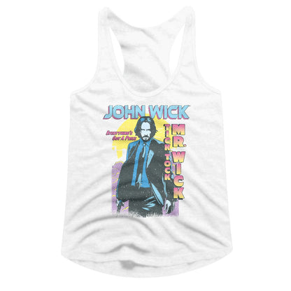 JOHN WICK Slimfit Racerback, Tick Tock Mr Wick Gradient